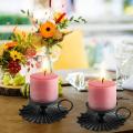 4pcs Black Retro Iron Candle Holder, Candlesticks Holder for Wedding