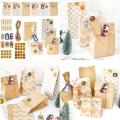 24 Sets Calendar Bags Kraft Paper Candy Bag Christmas Decorations