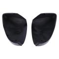 2 Pair Glossy Black Car Rearview Mirror Covers Side Wing Mirror Caps