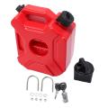 Motorcycle Red 3l Backup Fuel Tank Plastic Petrol Tanks Canister Atv