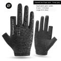 Rockbros Ice Silk Gloves Men's and Women's Outdoor Gloves Hemp Gray S