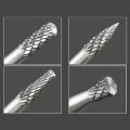 10 Sets Of Double-cut Solid Carbide Rotary Milling Cutters with 6 Mm