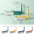 Telescopic Sink Storage Rack,drying Holder Stand for Kitchen Yellow