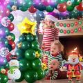 112pcs Red Green Christmas Balloons Party Latex Balloons for Birthday