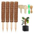 4 Pcs 16 Inch Moss Plant Poles for Indoor Plants to Grow Upwards,