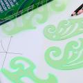9pcs Templates Measuring Ruler Shape Stencils Drawing Set Plastic