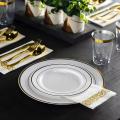 25 Dinner Plates and 25 Salad Plates Disposable Plates for Party