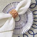 16 Pcs Country Style Woven Napkin Ring, Hand-woven Straw Napkin Ring