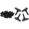 Car Bumper Fender 7mm Hole Black Plastic Rivets Fasteners 20 Pcs