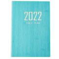A5 Diary Notebook Pu Cover Notebooks School Office Supplie,blue-green