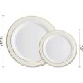 25 Dinner Plates and 25 Salad Plates Disposable Plates for Party