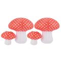 3d Mushroom Shaped Hanging Paper Lanterns 4 Pcs (different Sized)