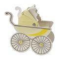 50pcs Baby Trolley Candy Boxes Candy Box Decor Birthday Gift (yellow)