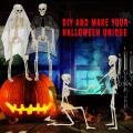 40cm Poseable Full Human Skeleton Prop Halloween Party Decor 1pcs A