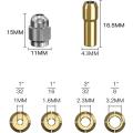 10pcs Brass Collet for Dremel, Drill Nut Tool Set with Collet Nut