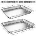 Baking Sheet Pans Stainless Steel Heavy Rectangle Tray , 3 Piece/set