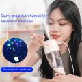 Humidifier 250ml Cold Fog Humidifier Silent with Projector Lamp