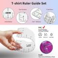 9 Pcs T-shirt Guide Ruler for Designing Clothing, Pvc Back & Front