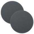 2pcs Round Insulation Silicone Mats Non-slip Heat(dark Gray)