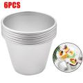 6 Pcs Aluminium Dariol Mould Nonstick Egg Tart Mould Bakeware Cup