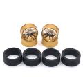 Metal Wheel Rim Rubber Tire Set for Wltoys K989 Mini-z 1/28 Rc Car,3