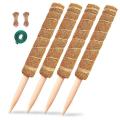 4 Pack 15.7 Inches Moss Pole for Plants Monstera, Climbing Indoor