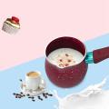 12x9cm Enamel Household Single Handle Coffee Milk Pot, Coffee Color
