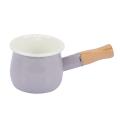 Enamel Milk Pot Mini Butter Warmer Milk Pot Enamel Sauce Pot Gray