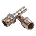 4x Gold 1/8bsp Male Thread Brass Hose Barb Coupler Fitting Connector