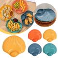 Multi-purpose Plastic Bowls Shell Shape Plate, Snack Serving Tray B