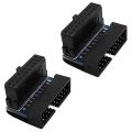 2 Pcs 90 Degree Right Angle Power Board for Motherboard (up Angled)