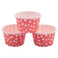 100x Paper Cupcake Baking Cups, Red Dot : 3.8cm X 3cm X 5cm