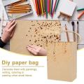25pcs Paper Bags Kraft Gift Bags for Christmas Birthday Packaging, A