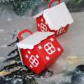 50pcs Holiday Gift Candy Box Christmas House Candy Box Packaging