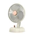 Rechargeable Silent Table Fan for Office Home Desk Dormitory,white
