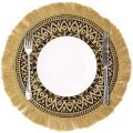 Boho Round Placemats,brown Dining Modern Dinner Braided Table Mats