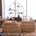 Handmade Vintage Traditional Round Bamboo Basket for Food Basket