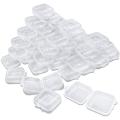 50packs Small Clear Plastic Storage Containers,mixed Empty Mini