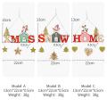 Christmas Wooden Hanging Ornaments Pendant Christmas Decorations, A