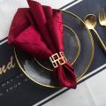 Napkin Ring 4 Pcs, Gold Napkin Ring Suitable for Party, Table Decora