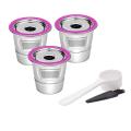 Recafimil 3 Pack Reusable K Cups with Spoon and Brush Fit for Keurig