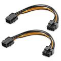 2 Pack Graphics Card 6 Pin to 8 Pin Pcie Adapter Power Cable 7.8 Inch