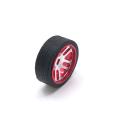 Metal Wheel Rim Rubber Tire Set for Wltoys K989 Mini-z 1/28 Rc Car,3