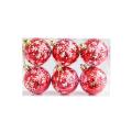 6pcs 6cm Christmas Balls Christmas Tree Decorations Gift -red