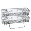 Shower Caddy Shelf with Dividers, Wall Mounted Storage Rack 2 Pack