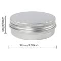 48 Pcs 1 Oz Tins Silver Aluminum Tins Cans Screw Top Round Tins Cans
