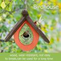 Wood Birdhouse Creative Outdoor Hanging Birdhouse Ornament B
