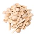 100pcs Wooden Cooking Spoons Tool Salt Seasoning Coffee Spoons