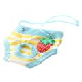 Small Female Pet Puppy Dog Clothes Diaper Pant Blue+yellow+white S