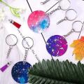 200pcs Acrylic Keychain Blanks Kit with Key Rings Jump Rings-gold